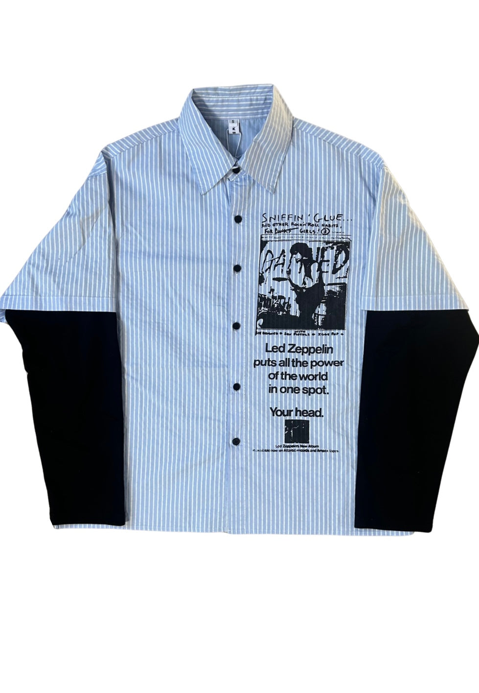 Camicia Layered Azzurra e Nera