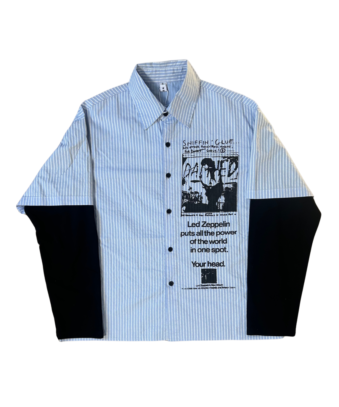 Camicia Layered Azzurra e Nera